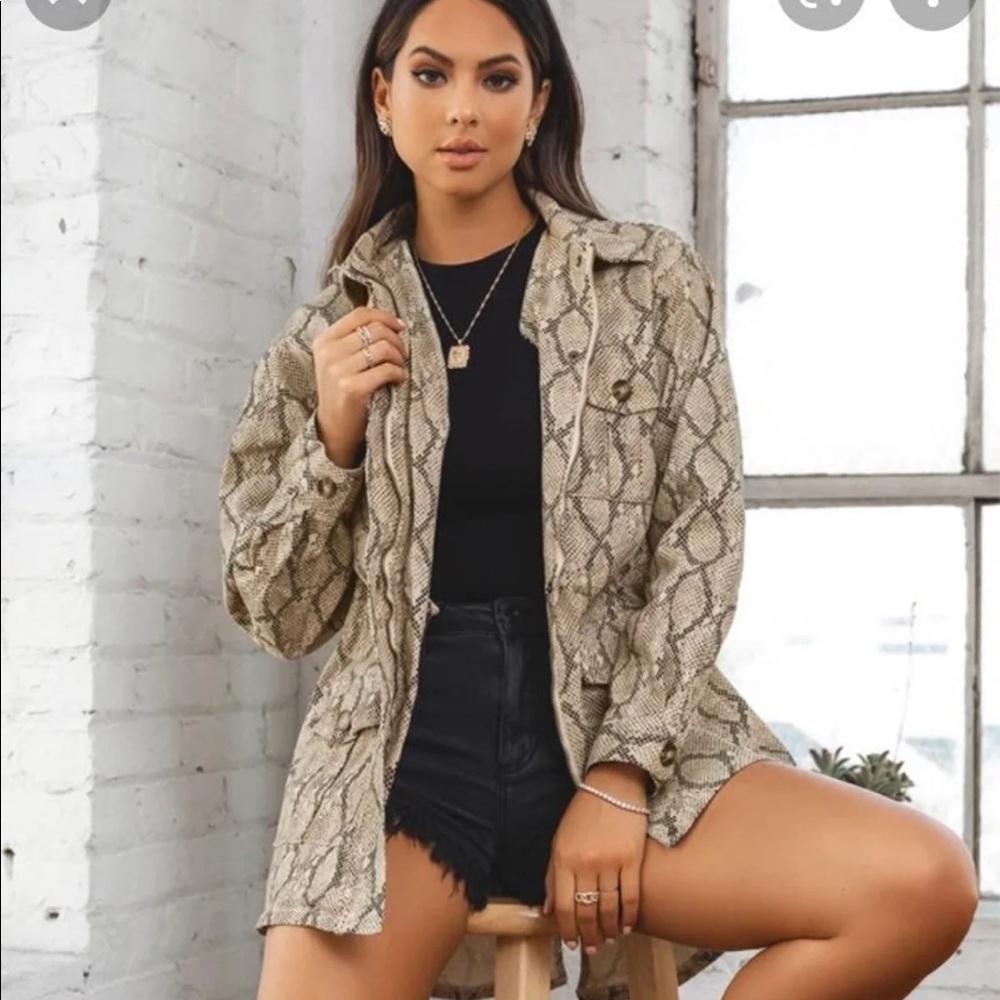 Snake print jacket